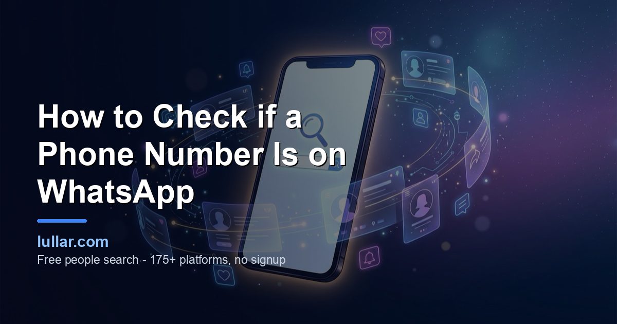 How to Check if a Phone Number Is on WhatsApp (2026) — illustrated guide on Lullar