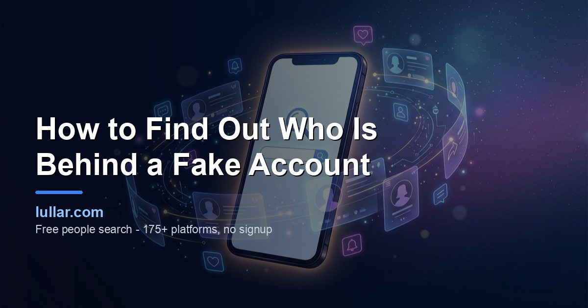 How to Find Out Who Is Behind a Fake Account — illustrated guide on Lullar