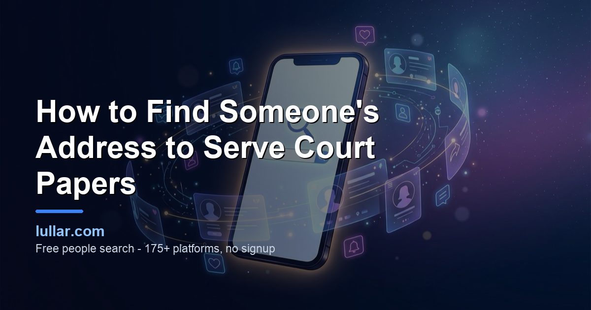 How to Find Someone's Address to Serve Court Papers — illustrated guide on Lullar