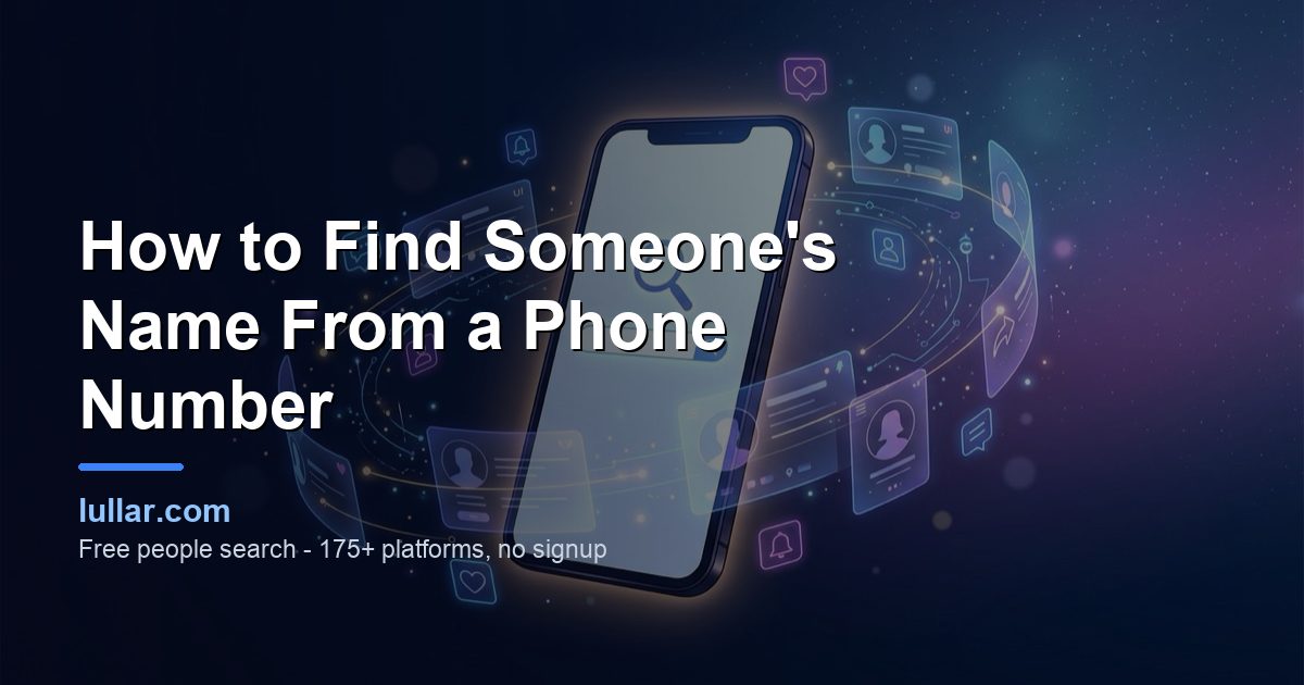 How to Find Someone's Name From a Phone Number (2026 Guide) — illustrated guide on Lullar
