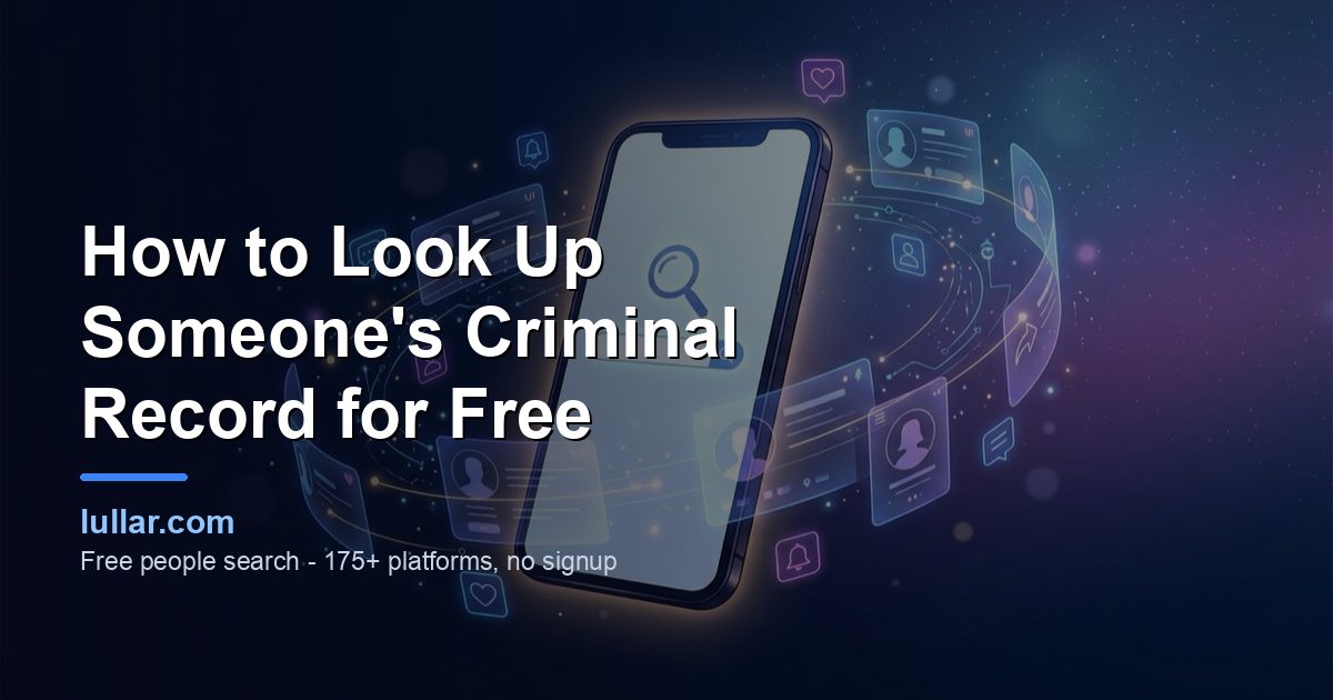 How to Look Up Someone's Criminal Record for Free — illustrated guide on Lullar