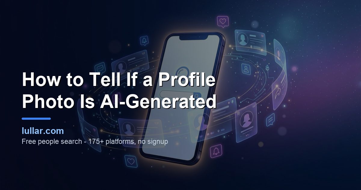 How to Tell If a Profile Photo Is AI-Generated (2026 Guide) — illustrated guide on Lullar