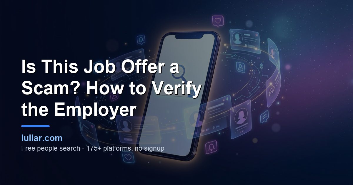 Is This Job Offer a Scam? How to Verify the Employer — illustrated guide on Lullar