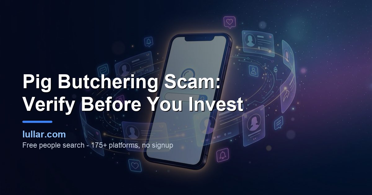 Pig Butchering Scam: Verify Before You Invest — illustrated guide on Lullar